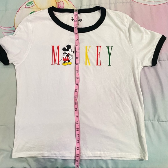 disney mickey mouse NWOT name logo colorful graphic tee - Picture 4 of 5